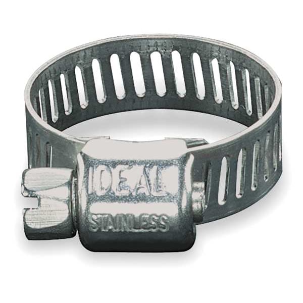 Hose Clamp, 301 Stainless Steel, Perforated Band, 5/16 in â 5/8 in Clamping Dia, 10 Pack