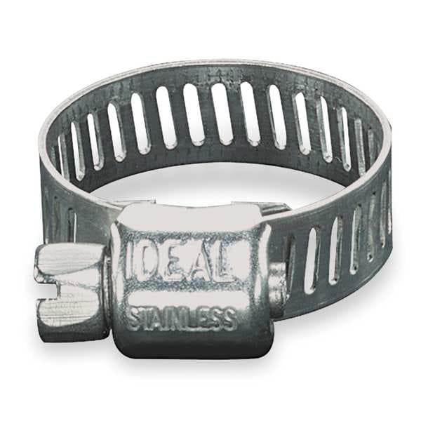 Hose Clamp, 5/16 to 5/8 in Clamping Diameter, SAE 4, 300 Stainless Steel, 10 Pack