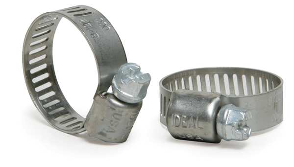 Worm Gear Hose Clamp, 5/16 in - 7/8 in, 300 Stainless Steel, 6 SAE Number, 10 Pack