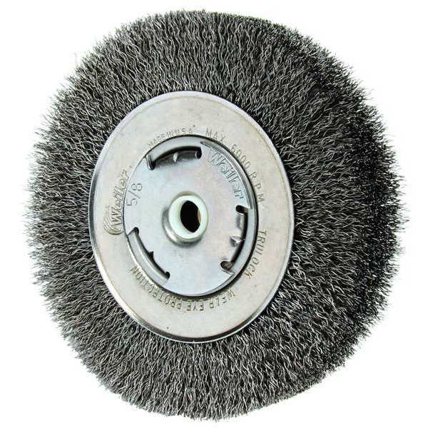 Crimped Wire Wheel Wire Brush, Arbor, 6
