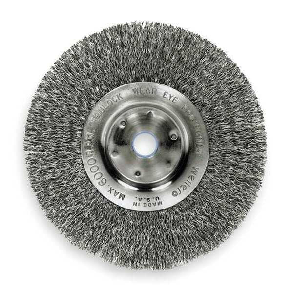 Crimped Wire Wheel Wire Brush, Arbor, 7