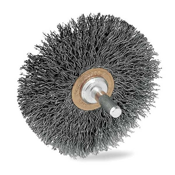 Crimped Wire Wheel Wire Brush, Stem, 3