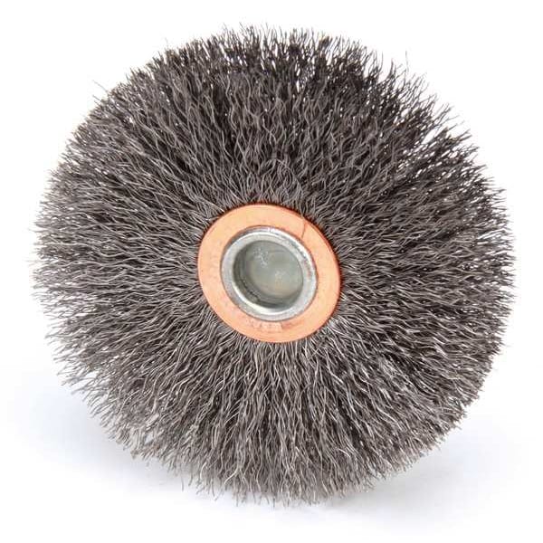 Crimped Wire Wheel Wire Brush, Stem, 3