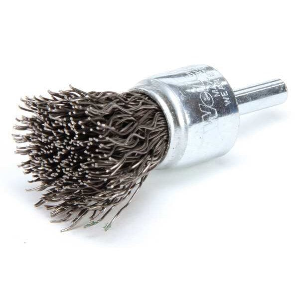 Crimped Wire End Wire Brush, Steel, 3/4