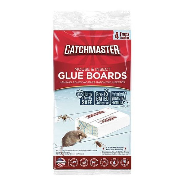 Glue Trap, 8-1/2 In. L, 5-1/4 In. W, PK4