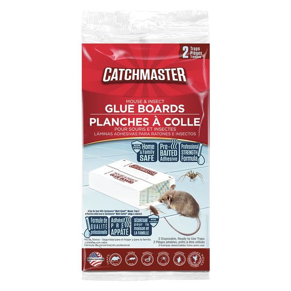 Glue Trap, 8-1/2 In. L, 5-1/4 In. W, PK2