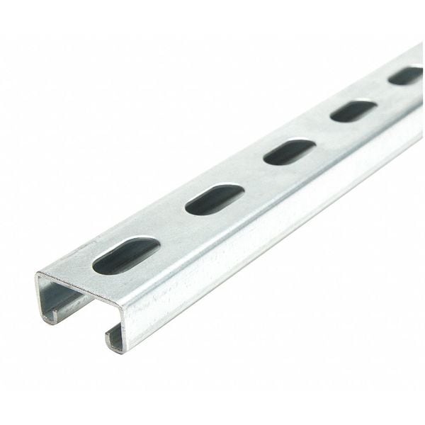 Strut Chan, 1ft. 6 inL, Half Slottd, 14 ga.