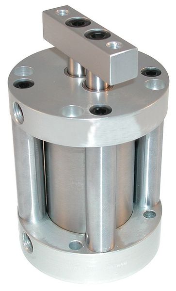 Air Cylinder, 1 1/2 in Bore, 1 in Stroke, Compact Double Acting