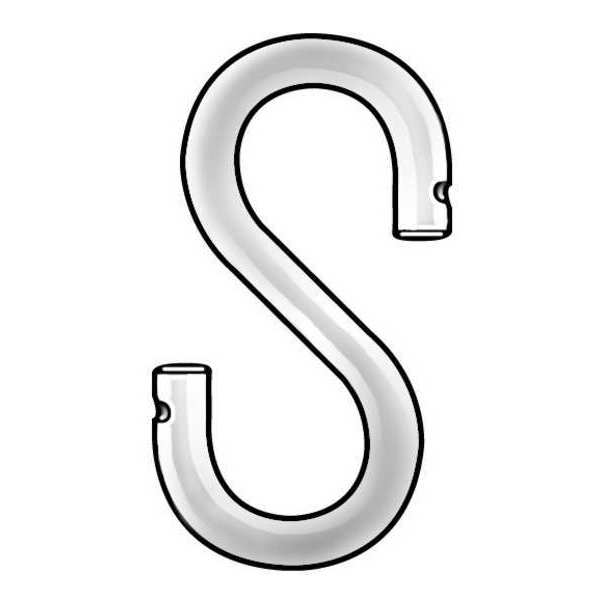 S Hook, 15/64 in. Opening, 1-1/2 in., PK10