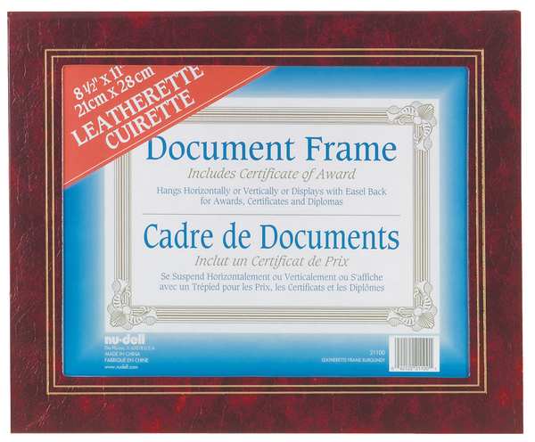 Leatherette Frame, 8.5x11 Burgundy, PK2