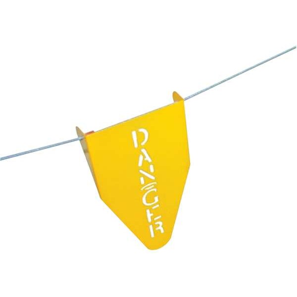 Stamped Steel Warning Flag, 11-1/2 In. H