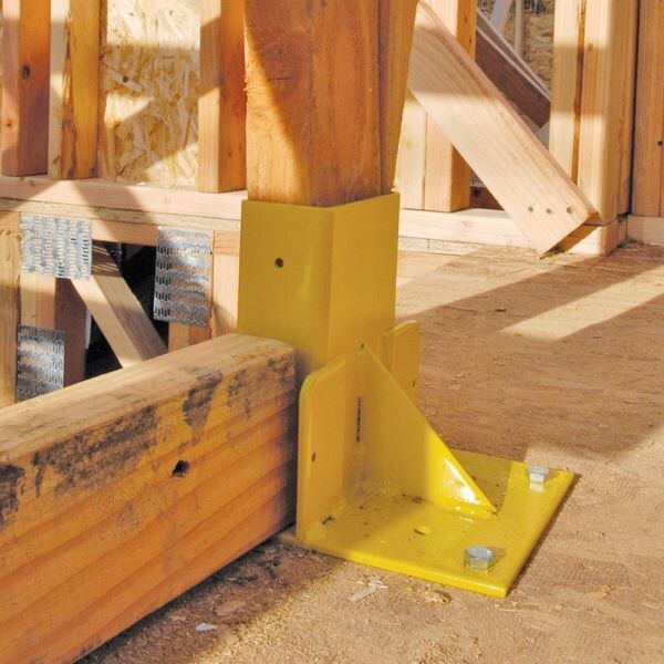 Guardrail Post Stair Mount, 6-5/16 In. H