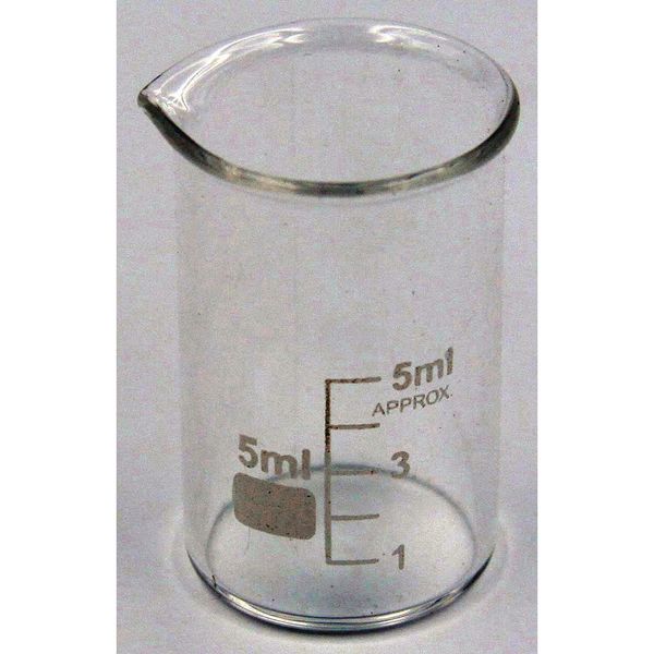 Beaker, Low Form, Glass, 5mL, PK12