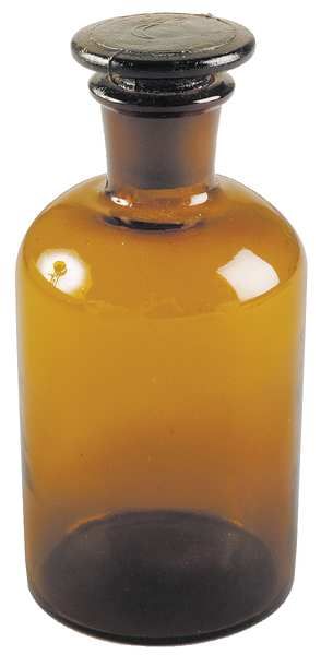 Reagent Bottle, Amber, Narrow, 30 mL, PK8