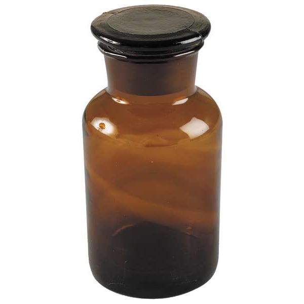 Reagent Bottle, Amber, Wide, 30 mL, PK8