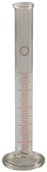 Graduated Cylinder, 500mL, Glass, Clear, PK2