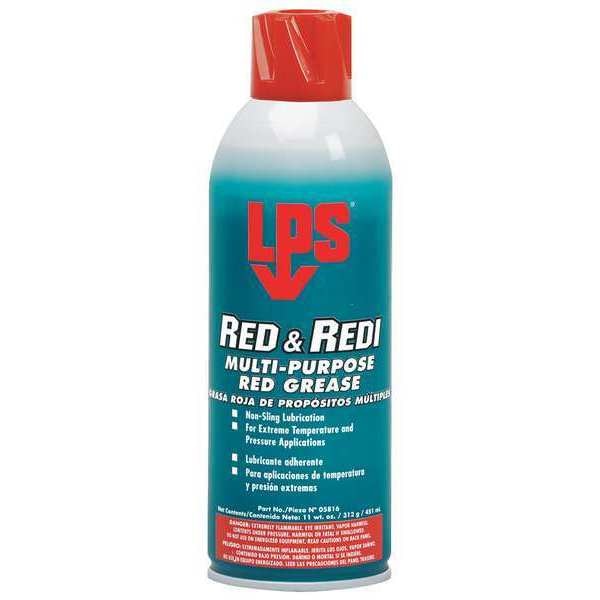 Red & Redi Multipurpose Red Grease, NLGI Grade 2, 16 oz Aerosol Can