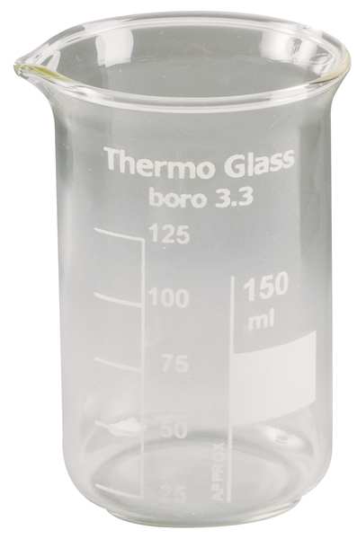 Beaker, Tall Form, Glass, 150mL, PK12