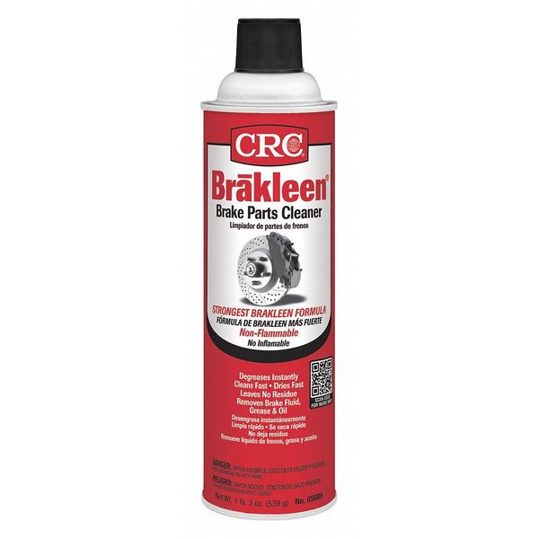 Brake Parts Cleaner, Aerosol Spray Can, 20 oz, Solvent, Chlorinated, Nonflammable, No VOC