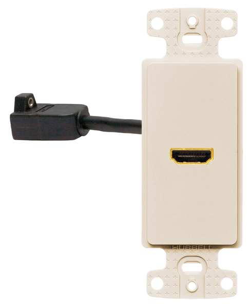 Video Wall Plate and Jack, HDMI, Lt Al