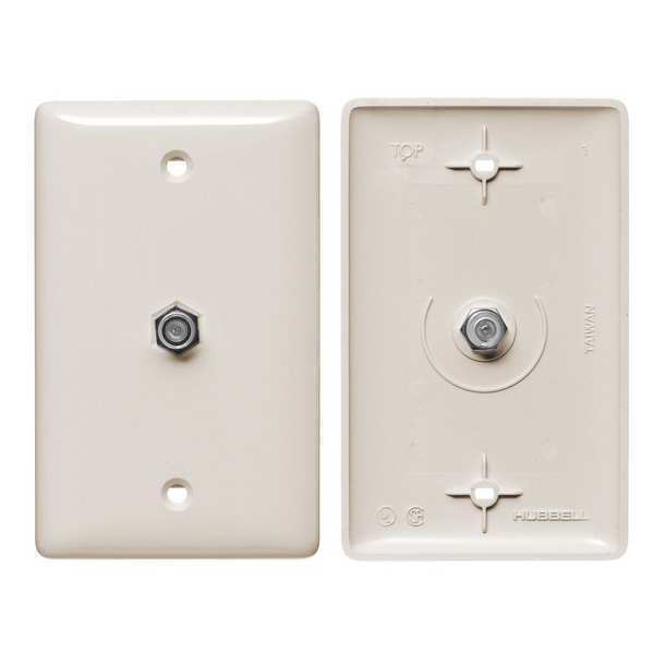 Video Wall Plate and Jack, F Type, Lt Al