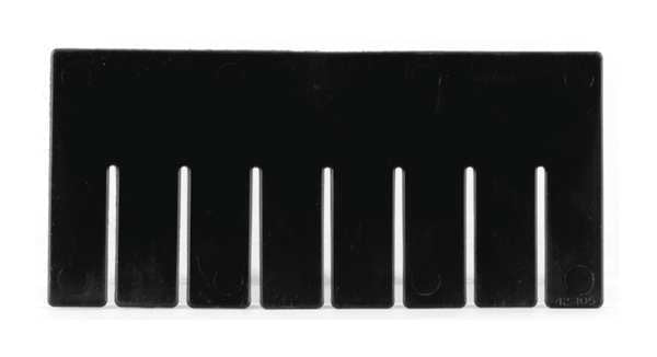 Plastic Divider, Black, 9 9/16 in L, 4 1/2 in H