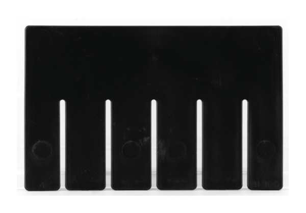 Plastic Divider, Black, 7 3/32 in L, 4 1/2 in H