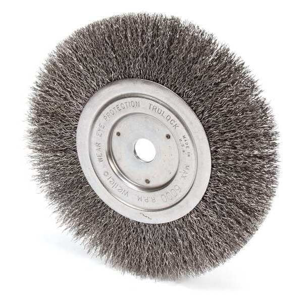 Crimped Wire Wheel Wire Brush, Arbor, 7