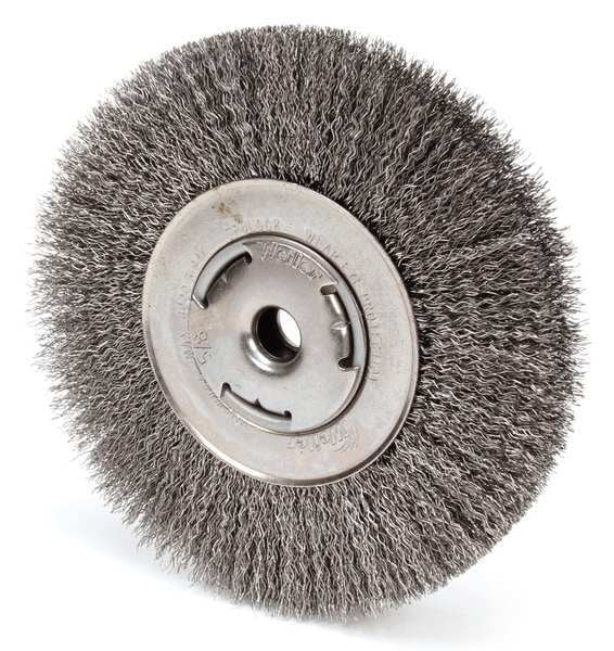 Crimped Wire Wheel Wire Brush, Arbor, 7