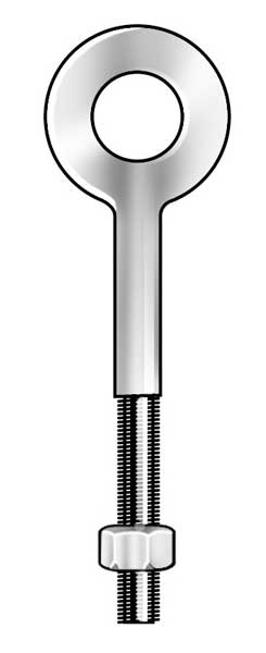 Machinery Eye Bolt Without Shoulder, 5/8