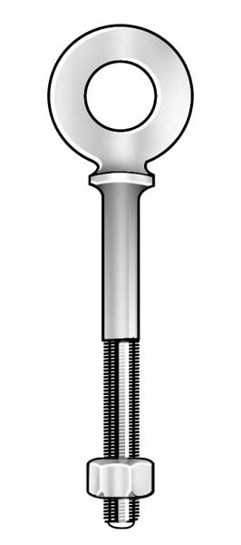 Machinery Eye Bolt With Shoulder, 1/4