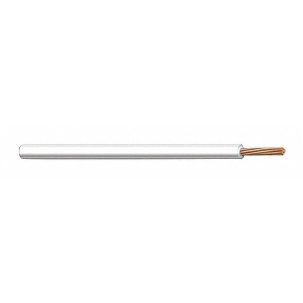Hookup Wire, CSA TR-64, UL 1007, UL 1569, 22 AWG, 100 ft, White, Color-Coded PVC Insulation