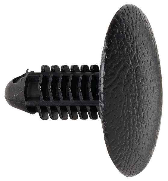 Push-In Rivet, Dome Head, 20 mm L, Nylon Body, 50 PK