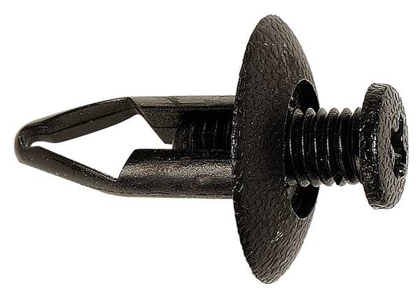 Push-In Rivet, Flat Head, Nylon Body, 15 PK