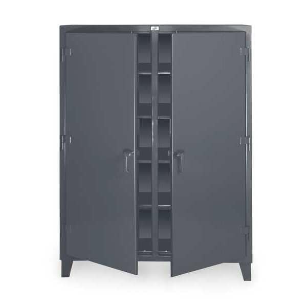 12 ga. Steel Storage Cabinet, 48 in W, 78 in H, Stationary