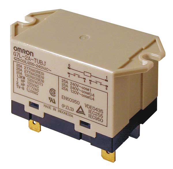Enclosed Power Relay, 4 Pn, 240VAC, SPST-NO
