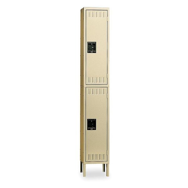 Wardrobe Locker, 15 in W, 18 in D, 78 in H, (1) Wide, (2) Openings, Sand