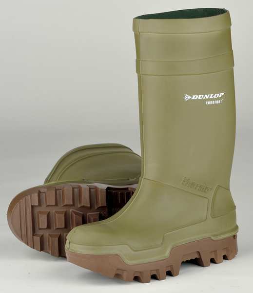 Size 9 Men's Steel Rubber Boot, Green