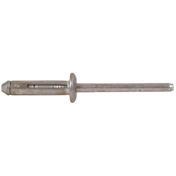 Blind Rivet, Dome Head, 3/16 in Dia., 25/32 in L, Aluminum Body, 250 PK