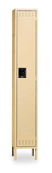 Wardrobe Locker, 15 in W, 18 in D, 78 in H, (1) Tier, (1) Wide, Sand