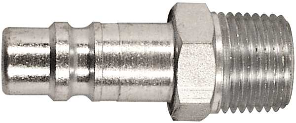 Coupler Plug, MNPT, 3/8, Steel, PK2