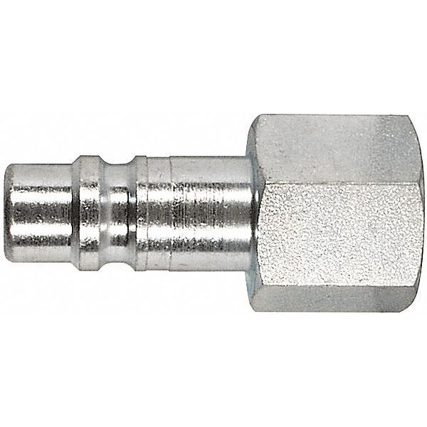 Coupler Plug, FNPT, 1/4, Steel, PK2