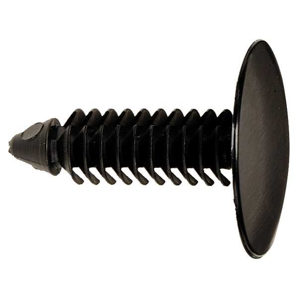 Push-In Rivet, Dome Head, 7.5 mm Dia., 25 mm L, Nylon Body, 25 PK