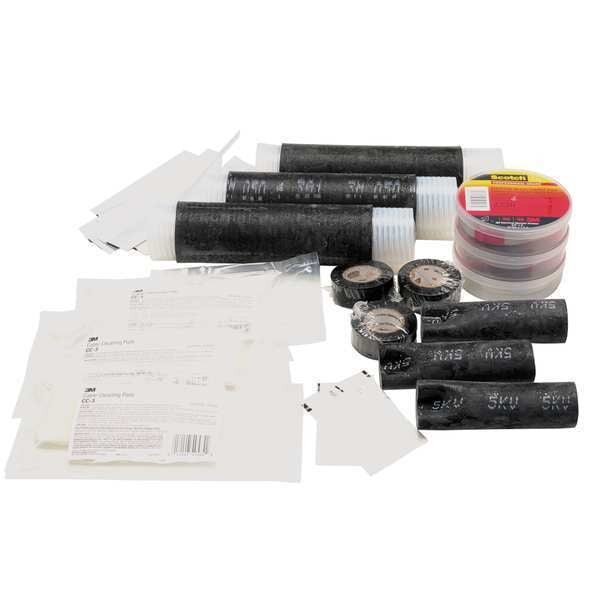 Resin Comp Splice Kit, 10 to 4 AWG, Blk