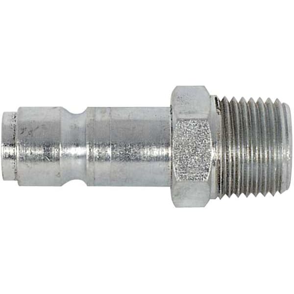 Coupler Plug, MNPT, 3/8, Steel, PK2