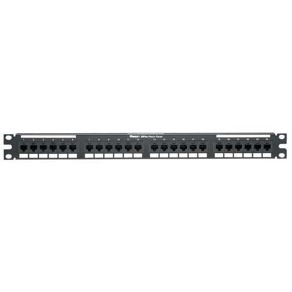 Patch Panel, Cat 5e, Rack Mt, 24 Port
