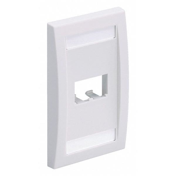 Wall Plate, Single Gang, 2 Ports, Ivory