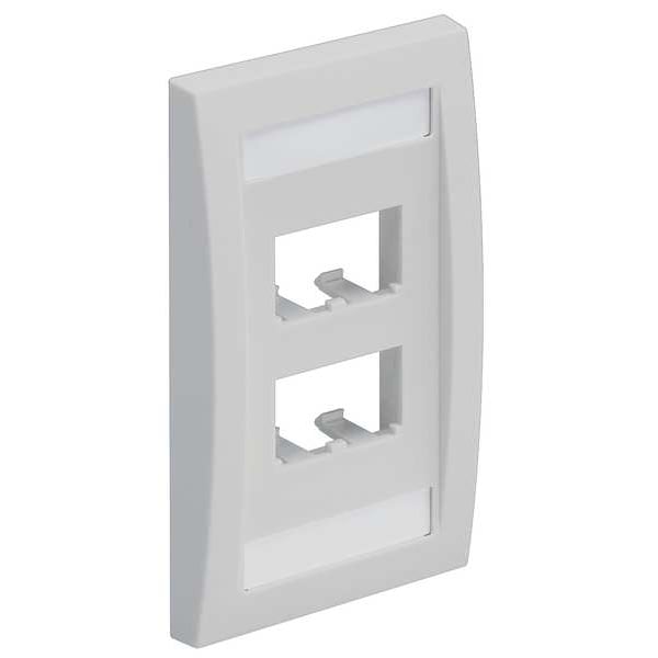 Wall Plate, Single Gang, 4 Ports, White