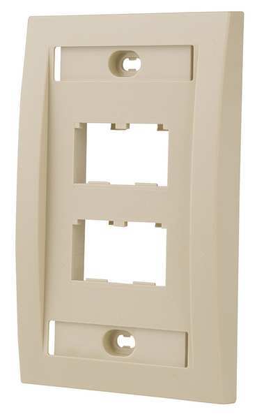Wall Plate, Single Gang, 4 Ports, Ivory