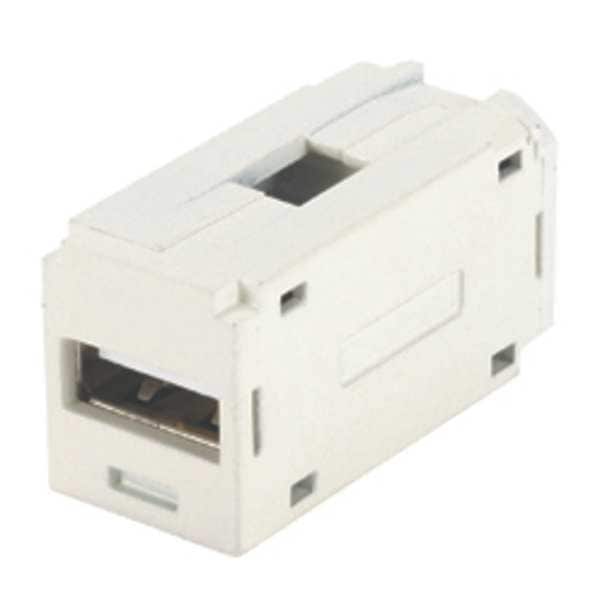 Coupler, 1P, 0.61in W, 1.36in L, USB 2.0/1.1
